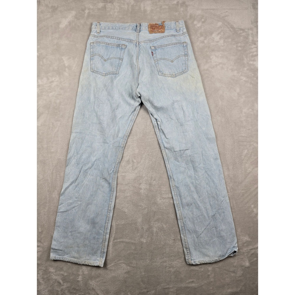 Vintage Levi's 501 Button Fly Jeans Mens 36x32 Fit 34x31 Blue Made In USA 80s
